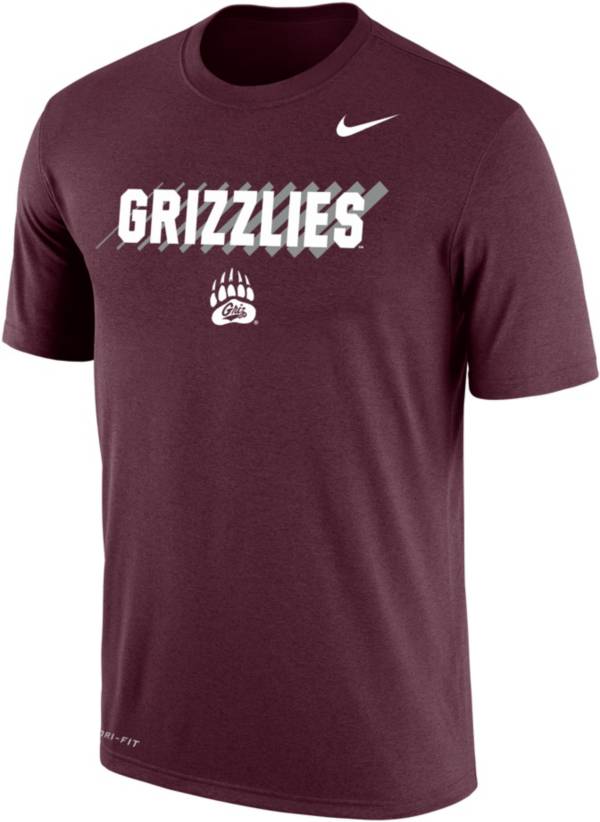 Nike Men's Montana Grizzlies Maroon Dri-FIT Cotton T-Shirt