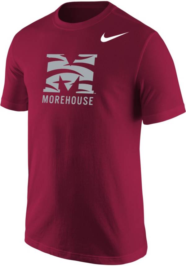 Nike Men's Morehouse College Maroon Tigers Maroon Core Cotton Graphic T-Shirt