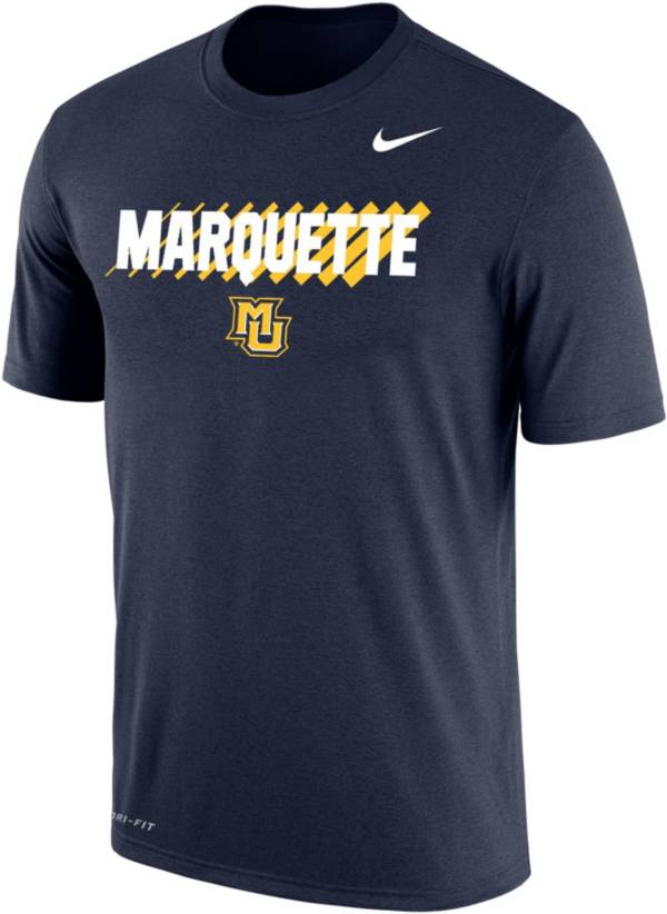 Nike Men's Marquette Golden Eagles Blue Dri-FIT Cotton T-Shirt