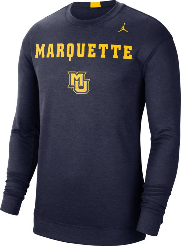 Jordan Men's Marquette Golden Eagles Blue Spotlight Basketball Long Sleeve T-Shirt