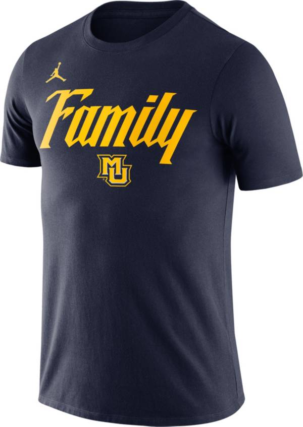 Jordan Men's Marquette Golden Eagles Blue Family T-Shirt