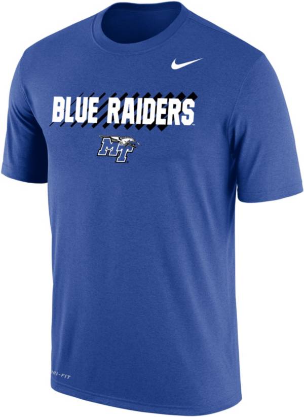 Nike Men's Middle Tennessee State Blue Raiders Blue Dri-FIT Cotton T-Shirt