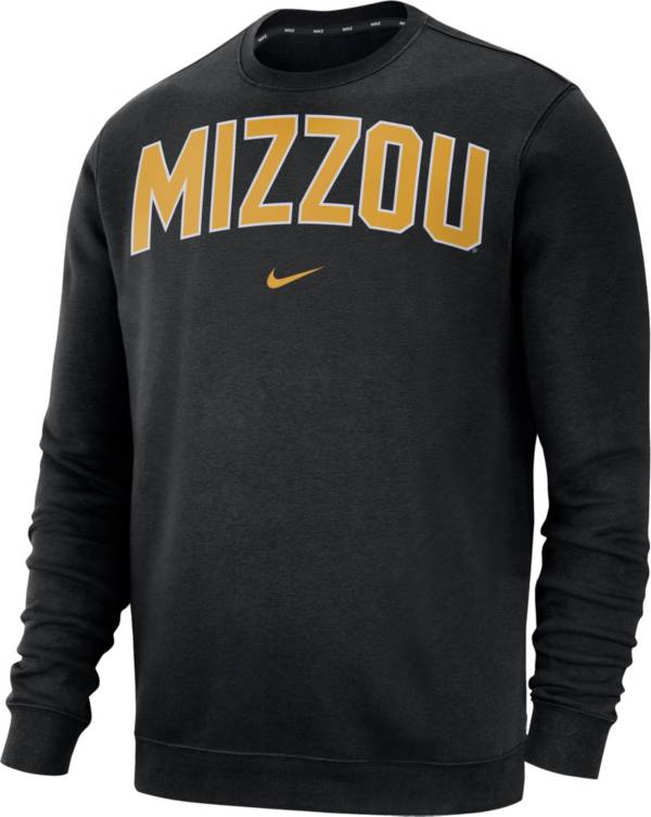 Nike Men's Missouri Tigers Club Fleece Crew Neck Black Sweatshirt