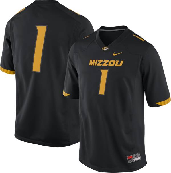 Nike Men's Missouri Tigers #1 Black Dri-FIT Game Football Jersey