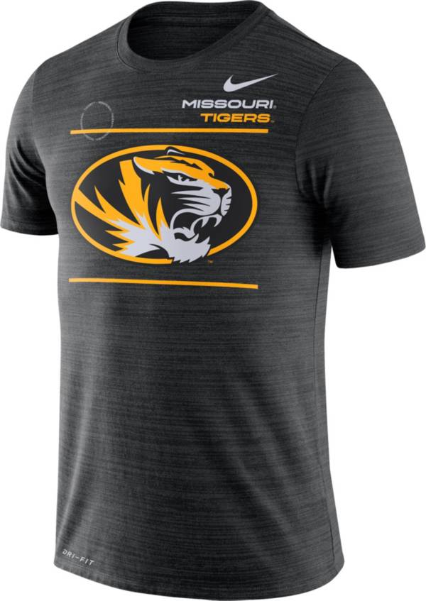 Nike Men's Missouri Tigers Dri-FIT Velocity Football Sideline Black T-Shirt