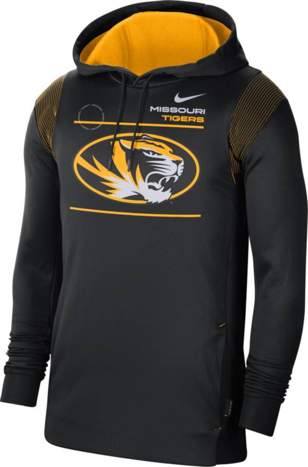 Nike Men's Missouri Tigers Therma Performance Pullover Black Hoodie