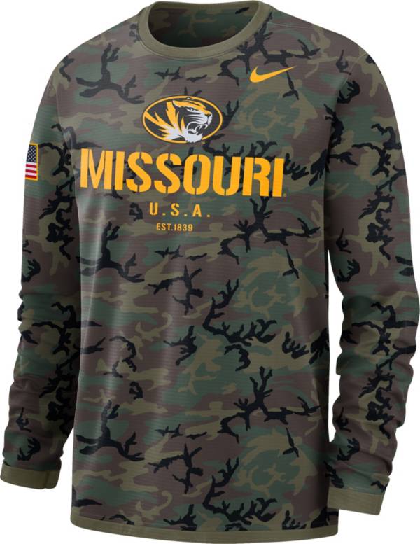 Nike Men's Missouri Tigers Camo Military Appreciation Long Sleeve T-Shirt