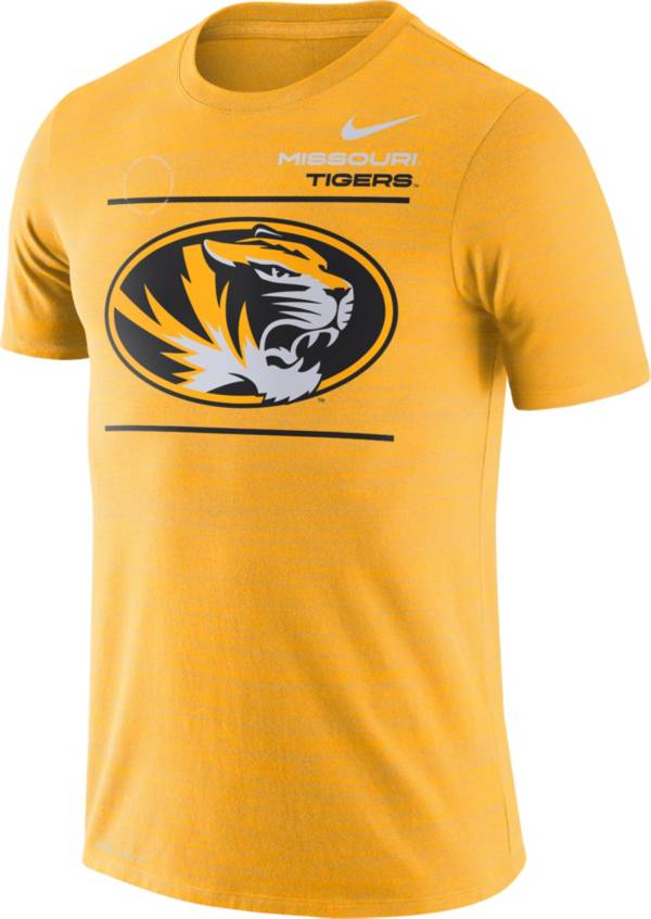 Nike Men's Missouri Tigers Gold Dri-FIT Velocity Football Sideline T-Shirt