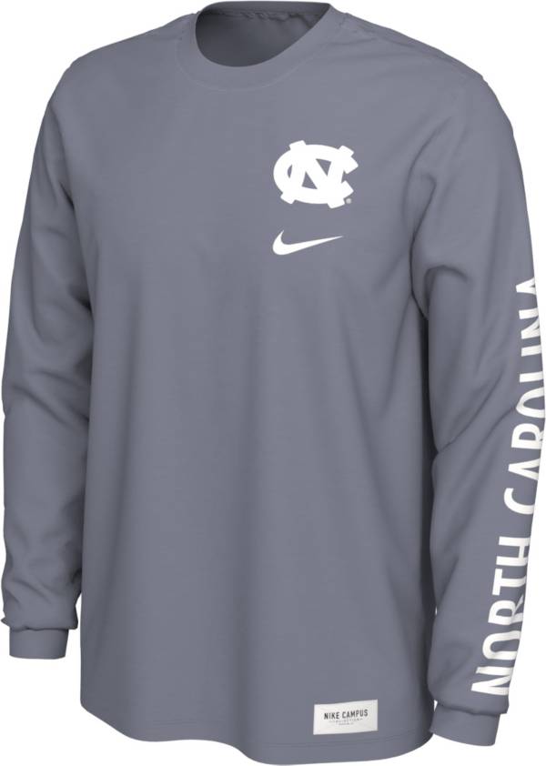 Nike Men's North Carolina Tar Heels Pastel Carolina Blue Seasonal Cotton Long Sleeve T-Shirt