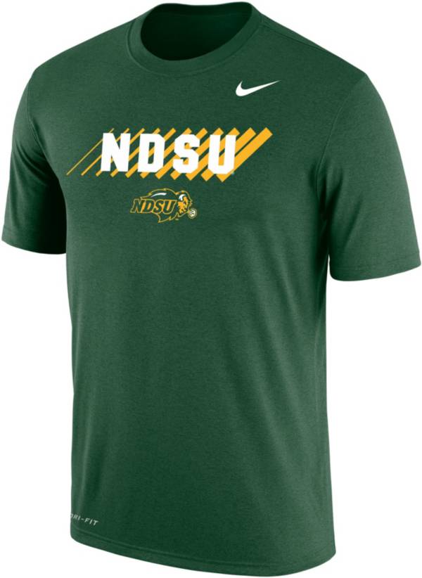 Nike Men's North Dakota State Bison Green Dri-FIT Cotton T-Shirt