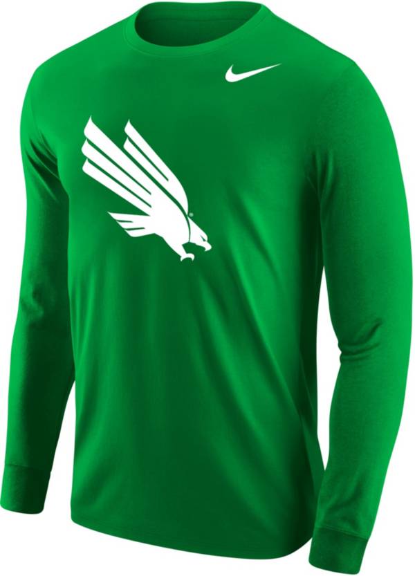 Nike Men's North Texas Mean Green Core Cotton Long Sleeve Green T-Shirt