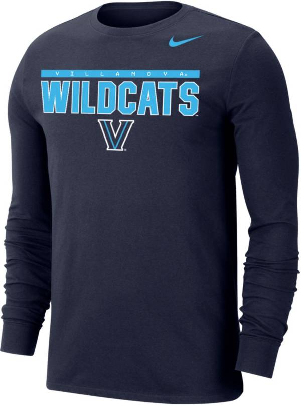 Nike Men's Villanova Wildcats Navy Dri-FIT Cotton Long Sleeve T-Shirt