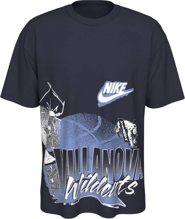 Nike Men's Villanova Wildcats Navy Max90 90's Basketball T-Shirt