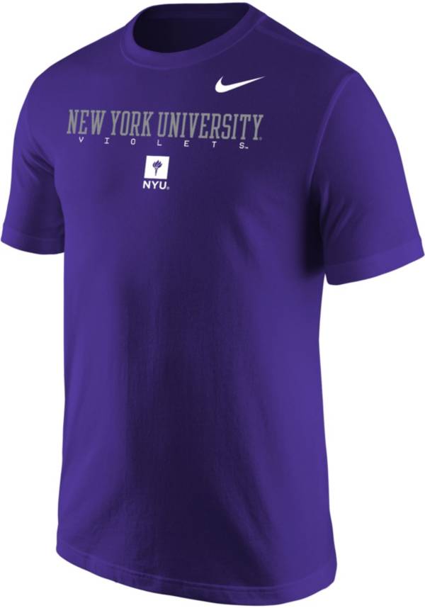 Nike Men's NYU Violets NYU Purple Core Cotton Graphic T-Shirt