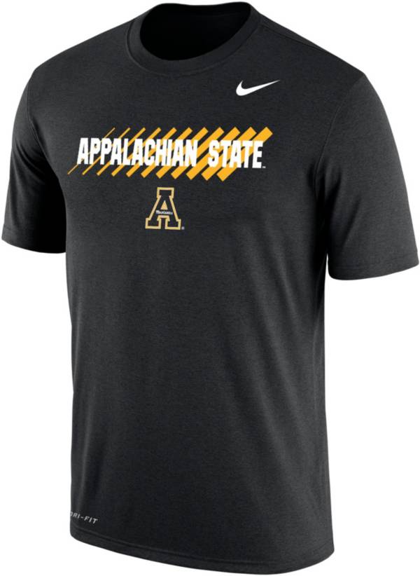 Nike Men's Appalachian State Mountaineers Dri-FIT Cotton Black T-Shirt