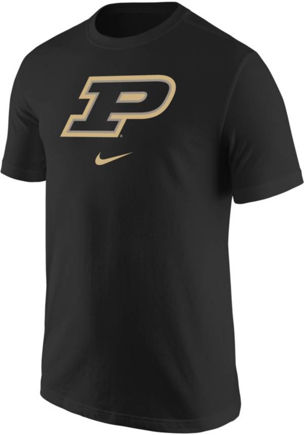 Nike Men's Purdue Boilermakers Core Cotton Logo Black T-Shirt