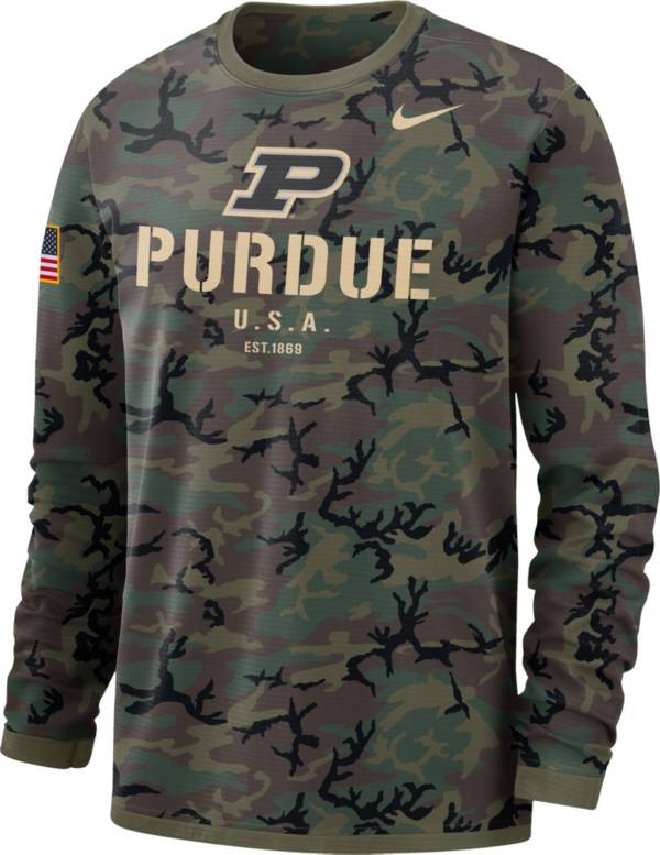 Nike Men's Purdue Boilermakers Camo Military Appreciation Long Sleeve T-Shirt product image