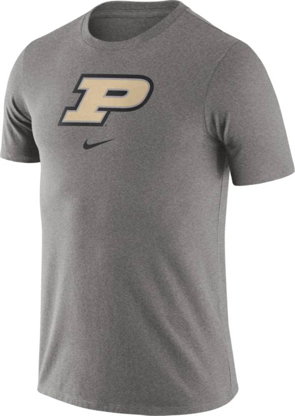 Nike Men's Purdue Boilermakers Grey Essential Logo T-Shirt