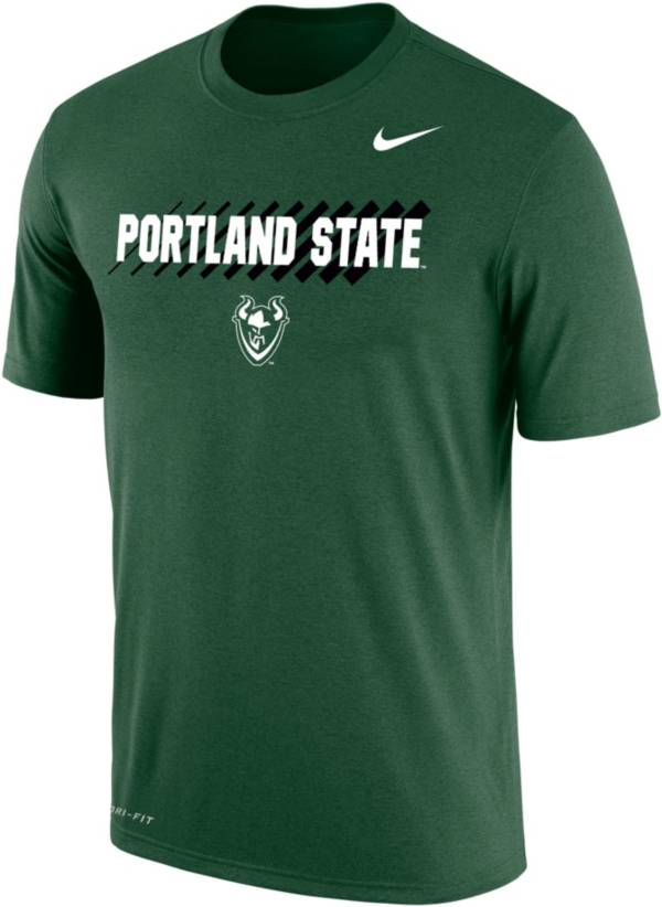 Nike Men's Portland State Vikings Green Dri-FIT Cotton T-Shirt