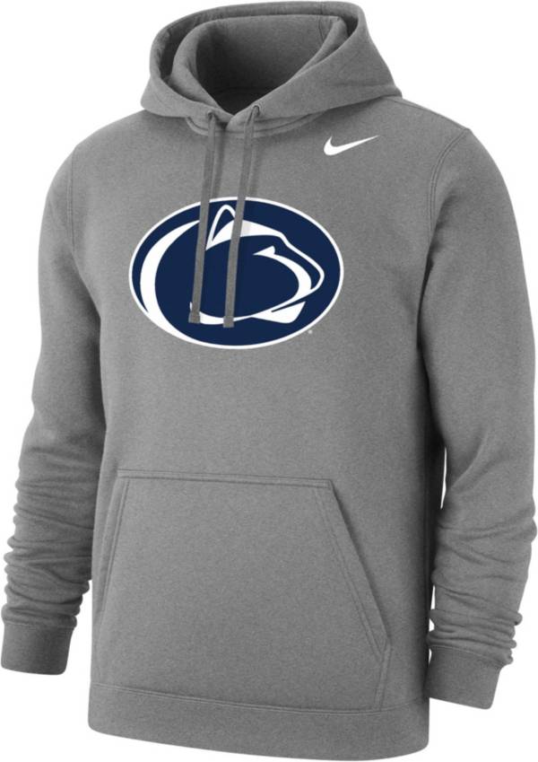 Nike Men's Penn State Nittany Lions Grey Club Fleece Pullover Hoodie