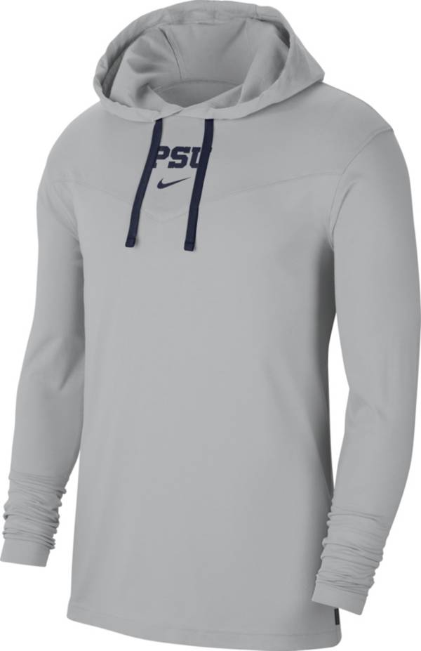 Nike Men's Penn State Nittany Lions Grey Long Sleeve Hooded T-Shirt