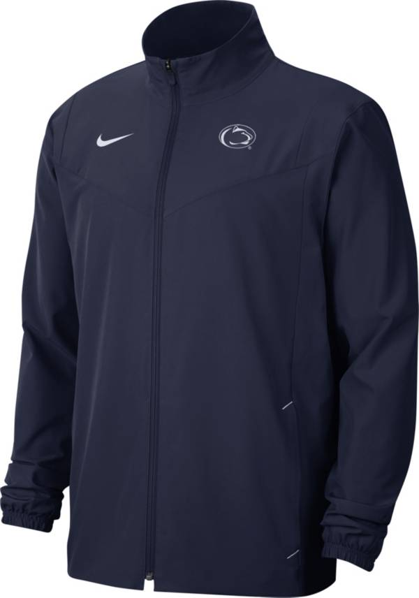 Nike Men's Penn State Nittany Lions Blue Football Sideline Woven Full-Zip Jacket