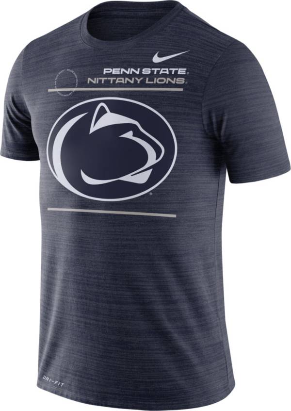 Nike Men's Penn State Nittany Lions Blue Dri-FIT Velocity Football Sideline T-Shirt