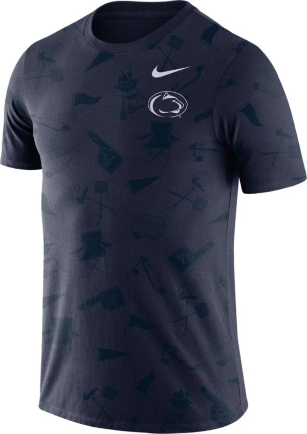 Nike Men's Penn State Nittany Lions Blue Tailgate Print T-Shirt