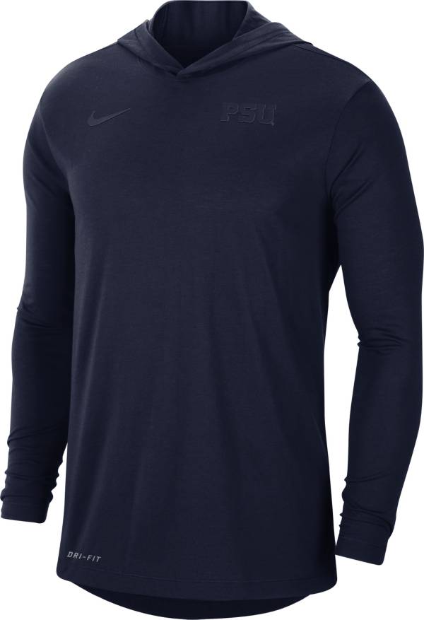 Nike Men's Penn State Nittany Lions Blue Dri-FIT Vapor Pinnacle Long Sleeve Hoodie T-Shirt