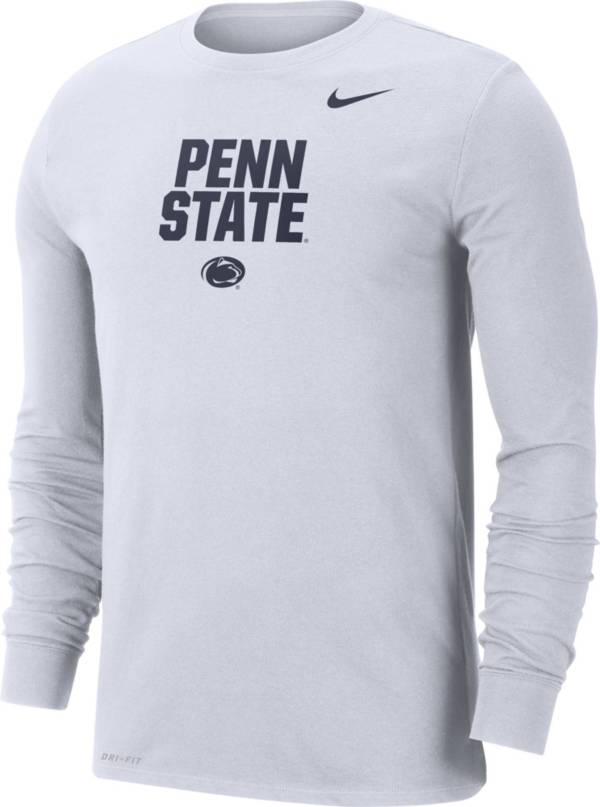 Nike Men's Penn State Nittany Lions White Dri-FIT Core Cotton Long Sleeve T-Shirt