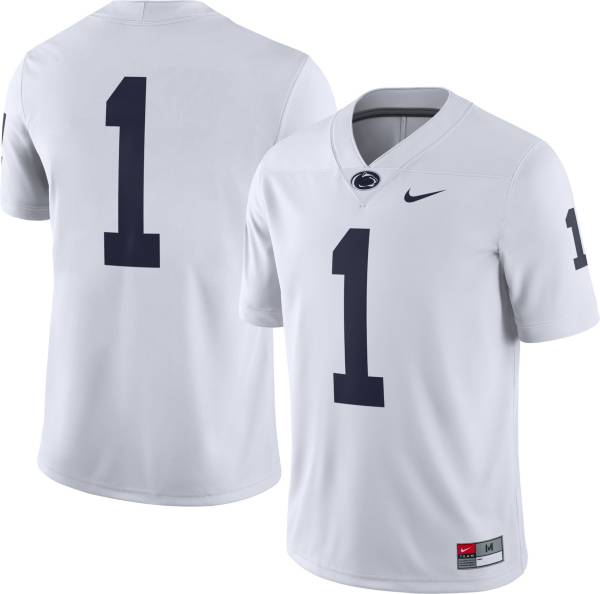Nike Men's Penn State Nittany Lions #1 White Dri-FIT Game Football Jersey product image