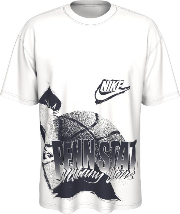 Nike Men's Penn State Nittany Lions White Max90 90's Basketball T-Shirt