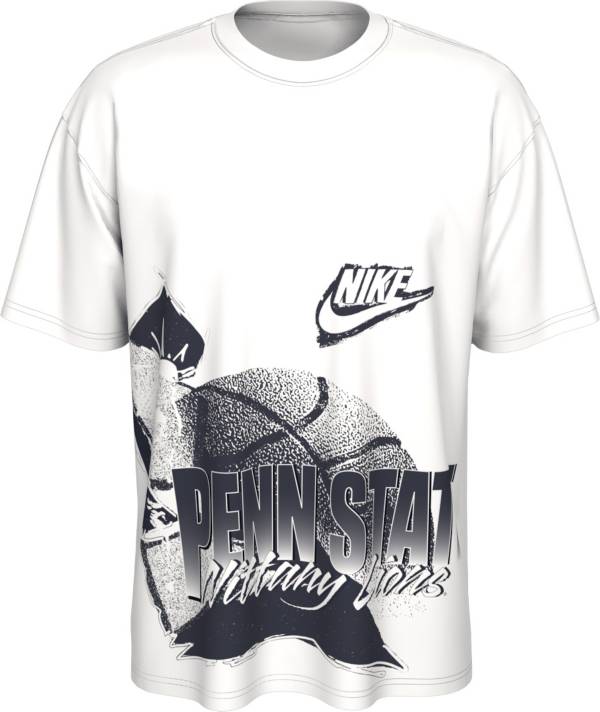 Nike Men's Penn State Nittany Lions White Max90 90's Basketball T-Shirt product image