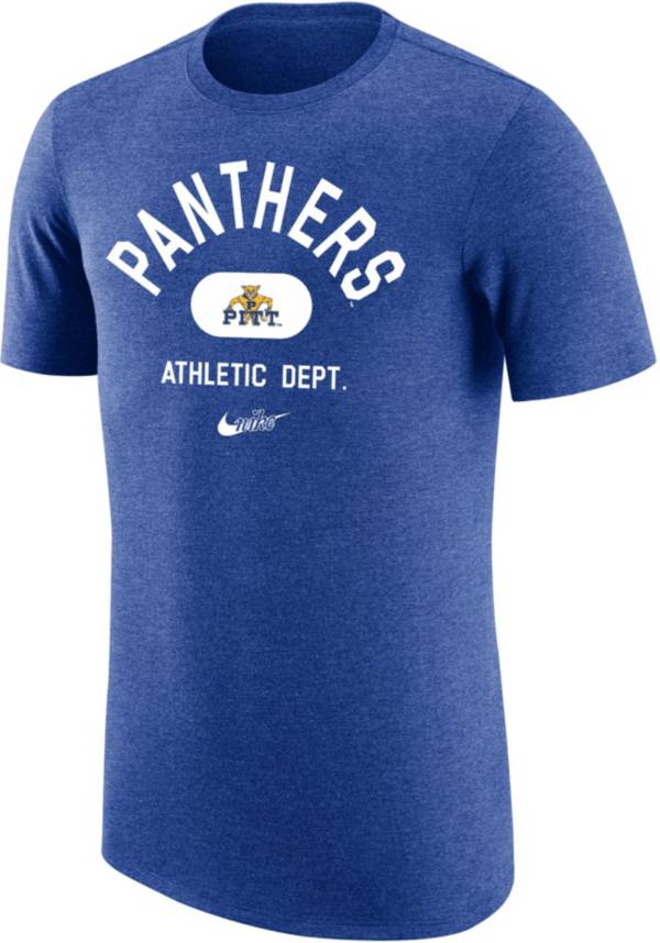 Nike Men's Pitt Panthers Blue Tri-Blend Old School Arch T-Shirt