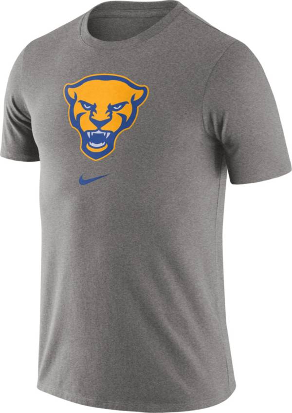 Nike Men's Pitt Panthers Grey Essential Logo T-Shirt