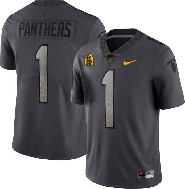 Nike Men's Pitt Panthers #1 Steel Grey Alternate Dri-FIT Limited Football Jersey