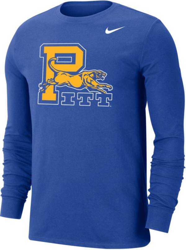 Nike Men's Pitt Panthers Blue Dri-FIT Retro Long Sleeve T-Shirt