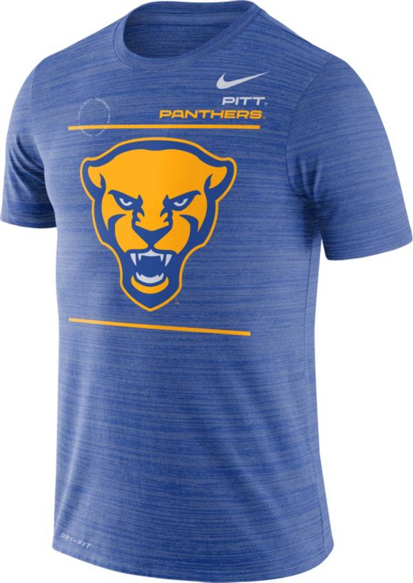 Nike Men's Pitt Panthers Blue Dri-FIT Velocity Football Sideline T-Shirt