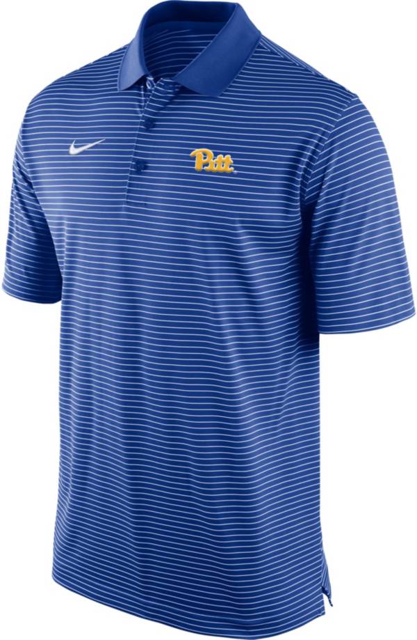 Nike Men's Pitt Panthers Blue Stadium Polo