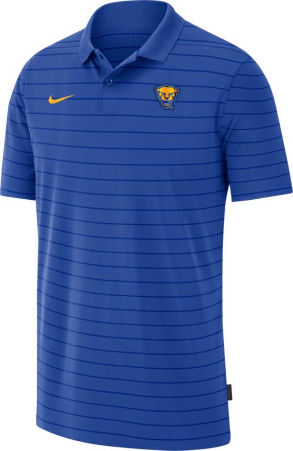 Nike Men's Pitt Panthers Blue Football Sideline Victory Polo
