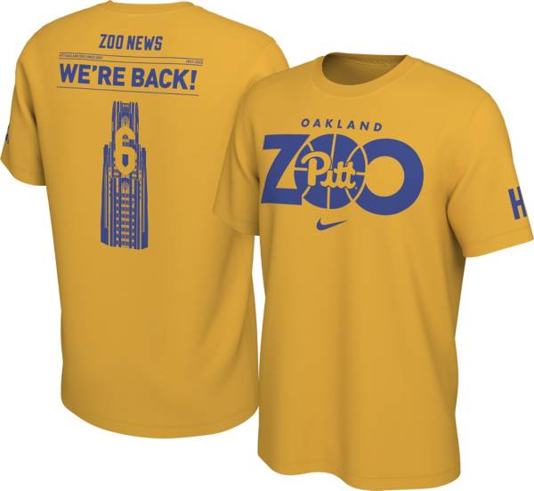 Nike Men's Pitt Panthers Gold Official 2021-22 Oakland Zoo Student Body T-Shirt