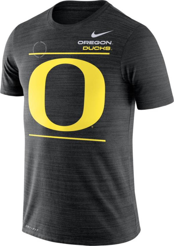 Nike Men's Oregon Ducks Dri-FIT Velocity Football Sideline Black T-Shirt
