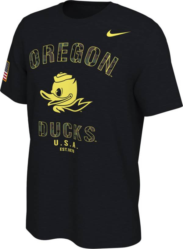 Nike Men's Oregon Ducks Veterans Day Black T-Shirt