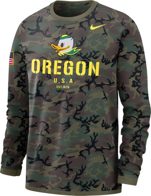 Nike Men's Oregon Ducks Camo Military Appreciation Long Sleeve T-Shirt