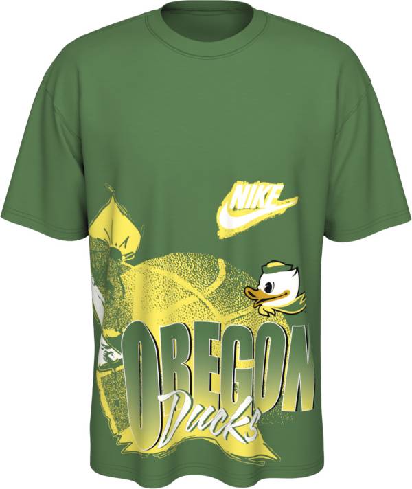 Nike Men's Oregon Ducks Green Max90 90's Basketball T-Shirt