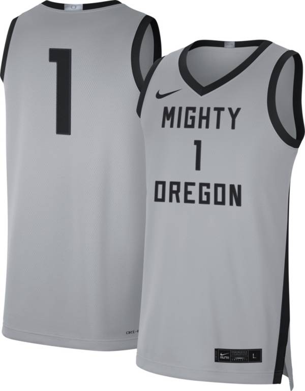 Nike Men's Oregon Ducks #1 Grey Limited Basketball Jersey product image
