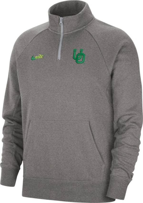 Nike Men's Oregon Ducks Grey Retro Quarter-Zip