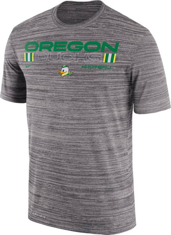 Nike Men's Oregon Ducks Grey Dri-FIT Velocity Football T-Shirt