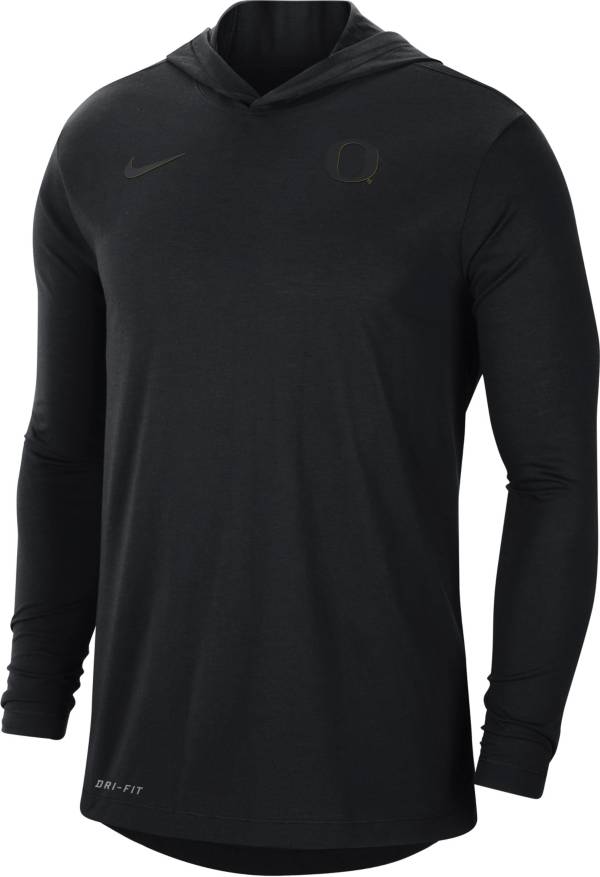 Nike Men's Oregon Ducks Black Dri-FIT Vapor Pinnacle Long Sleeve Hoodie T-Shirt