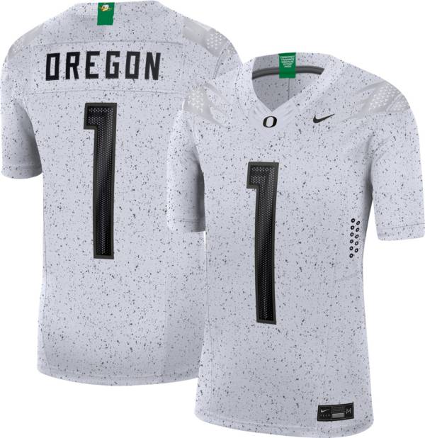 Nike Men's Oregon Ducks #1 Eggshell White Alternate Dri-FIT Limited Football Jersey